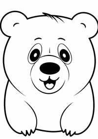 Dulce oso es un dibujo de animales para colorear gratis, con contornos negros claros y detalles fáciles de imprimir para niños. Abre el archivo PNG, imprímelo en A4 y úsalo en casa, en el jardín de infancia o en la escuela.