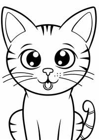 Dulce gato es un dibujo de animales para colorear gratis, con contornos negros claros y detalles fáciles de imprimir para niños. Abre el archivo PNG, imprímelo en A4 y úsalo en casa, en el jardín de infancia o en la escuela.