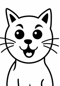 Dulce gato es un dibujo de animales para colorear gratis, con contornos negros claros y detalles fáciles de imprimir para niños. Abre el archivo PNG, imprímelo en A4 y úsalo en casa, en el jardín de infancia o en la escuela.