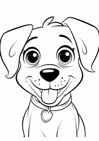 Dulce perro es un dibujo de animales para colorear gratis, con contornos negros claros y detalles fáciles de imprimir para niños. Abre el archivo PNG, imprímelo en A4 y úsalo en casa, en el jardín de infancia o en la escuela.