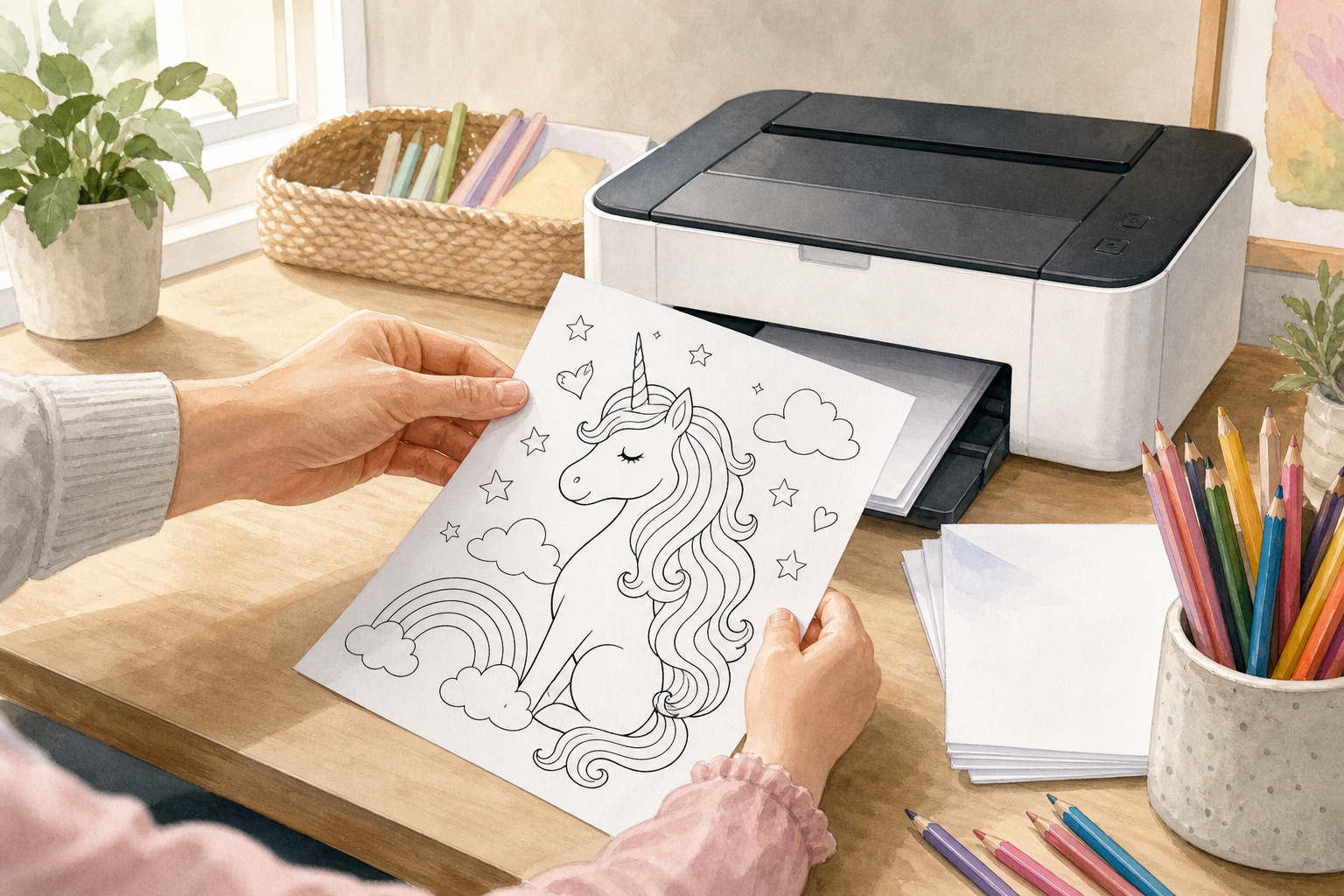 Come stampare bene i disegni con unicorni