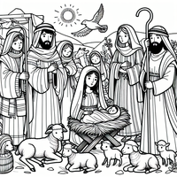 Tauche ein in die Weihnachtsgeschichte mit dieser detaillierten Malvorlage der Weihnachtskrippe. Perfekt fürs Ausmalen an winterlichen Nachmittagen.