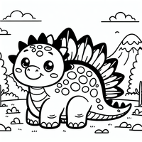 Entdecke die spannende Welt der Dinosaurier mit dieser lustigen und freundlichen Dinosaurier-Malvorlage. Perfekt für Kinder, die gerne färben und dabei lernen möchten!