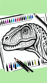 Neues Ausmalbild zum Thema dinosaurier mit klaren Linien und viel Platz zum Ausmalen.