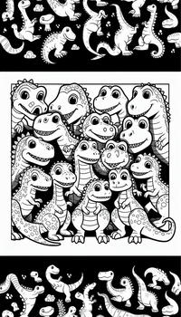Neues Ausmalbild zum Thema dinosaurier mit klaren Linien und viel Platz zum Ausmalen.