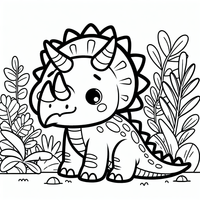 Tauchen Sie ein in die Welt der Dinosaurier mit diesem niedlichen Triceratops-Malbild! Perfekt für kleine Dino-Fans, um ihrer Kreativität freien Lauf zu lassen und den Triceratops in den schönsten Farben zu gestalten.