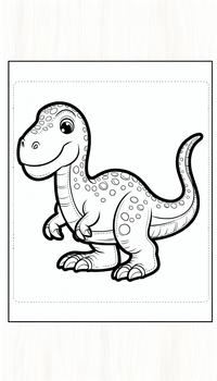 Neues Ausmalbild zum Thema dinosaurier mit klaren Linien und viel Platz zum Ausmalen.