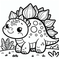 Entdecke die Welt der Dinosaurier mit dieser bezaubernden Ausmalvorlage! Dieser freundliche Dinosaurier, umgeben von Pflanzen, wartet darauf, in deinen Lieblingsfarben zum Leben erweckt zu werden. Perfekt für kleine Künstler und Dino-Fans!
