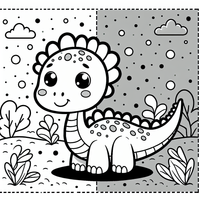 Entdecke den Spaß beim Ausmalen dieses niedlichen Dinosauriers. Perfekt für Kinder, die ihre Kreativität ausdrücken möchten. Lade jetzt unsere kostenlose Malvorlage herunter und erschaffe deinen eigenen bunten Dino!