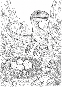 : Raptor am ninho — página para colorir é uma página gratuita para colorir e imprimir em A4, com contornos pretos nítidos e áreas claras para colorir. Sem cadastro.