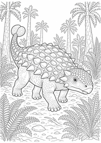 dinossauro família por lake - detalhada cena — página para colorir é uma página gratuita para colorir e imprimir em A4, com contornos pretos nítidos e áreas claras para colorir. Sem cadastro.