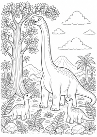 dinossauro : Brachiosaurus Dinosaurier — página para colorir é uma página gratuita para colorir e imprimir em A4, com contornos pretos nítidos e áreas claras para colorir. Sem cadastro.