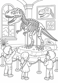 dinossauro : Dino Skelett — página para colorir é uma página gratuita para colorir e imprimir em A4, com contornos pretos nítidos e áreas claras para colorir. Sem cadastro.