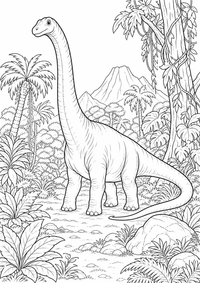 Diplodocus में Jungle — कलरिंग पेज एक मुफ्त A4 कलरिंग पेज है, जिसमें स्पष्ट काली रूपरेखाएँ और रंग भरने के लिए साफ़ क्षेत्र हैं। पंजीकरण आवश्यक नहीं।