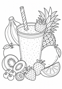 खाना और Drink : Smoothie — कलरिंग पेज एक मुफ्त A4 कलरिंग पेज है, जिसमें स्पष्ट काली रूपरेखाएँ और रंग भरने के लिए साफ़ क्षेत्र हैं। पंजीकरण आवश्यक नहीं।