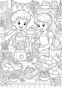 Comida fruta batido bar es un dibujo de comida para colorear gratis, con contornos negros claros y detalles fáciles de imprimir para niños. Abre el archivo PNG, imprímelo en A4 y úsalo en casa, en el jardín de infancia o en la escuela.