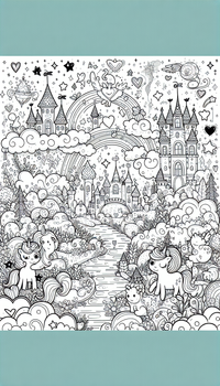 Fantasía mundo de sueños 28 es un dibujo de fantasía para colorear gratis, con contornos negros claros y detalles fáciles de imprimir para niños. Abre el archivo PNG, imprímelo en A4 y úsalo en casa, en el jardín de infancia o en la escuela.