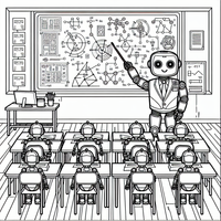 Escuela de robots es un dibujo de fantasía para colorear gratis, con contornos negros claros y detalles fáciles de imprimir para niños. Abre el archivo PNG, imprímelo en A4 y úsalo en casa, en el jardín de infancia o en la escuela.
