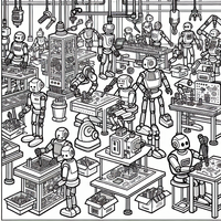Robot taller página para colorear es un dibujo de fantasía para colorear gratis, con contornos negros claros y detalles fáciles de imprimir para niños. Abre el archivo PNG, imprímelo en A4 y úsalo en casa, en el jardín de infancia o en la escuela.