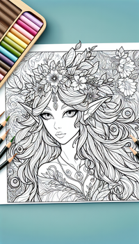 Fantasía primer plano 31 es un dibujo de fantasía para colorear gratis, con contornos negros claros y detalles fáciles de imprimir para niños. Abre el archivo PNG, imprímelo en A4 y úsalo en casa, en el jardín de infancia o en la escuela.