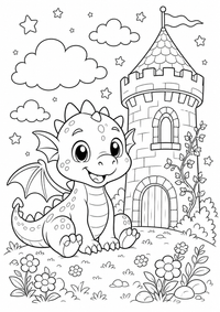 काल्पनिक : Freundlicher Drache — कलरिंग पेज एक मुफ्त A4 कलरिंग पेज है, जिसमें स्पष्ट काली रूपरेखाएँ और रंग भरने के लिए साफ़ क्षेत्र हैं। पंजीकरण आवश्यक नहीं।