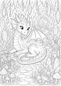 Fantasía dragón kristallhoehle es un dibujo de fantasía para colorear gratis, con contornos negros claros y detalles fáciles de imprimir para niños. Abre el archivo PNG, imprímelo en A4 y úsalo en casa, en el jardín de infancia o en la escuela.