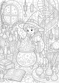 Fantasía mago estrellas torre es un dibujo de fantasía para colorear gratis, con contornos negros claros y detalles fáciles de imprimir para niños. Abre el archivo PNG, imprímelo en A4 y úsalo en casa, en el jardín de infancia o en la escuela.