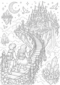 Fantasía schwebende isla es un dibujo de fantasía para colorear gratis, con contornos negros claros y detalles fáciles de imprimir para niños. Abre el archivo PNG, imprímelo en A4 y úsalo en casa, en el jardín de infancia o en la escuela.