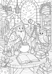 Wizard तारा Tower — कलरिंग पेज एक मुफ्त A4 कलरिंग पेज है, जिसमें स्पष्ट काली रूपरेखाएँ और रंग भरने के लिए साफ़ क्षेत्र हैं। पंजीकरण आवश्यक नहीं।