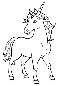 Orgulloso unicornio es un dibujo de fantasía para colorear gratis, con contornos negros claros y detalles fáciles de imprimir para niños. Abre el archivo PNG, imprímelo en A4 y úsalo en casa, en el jardín de infancia o en la escuela.