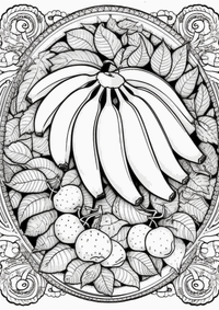 Plátanos mandala es un dibujo de comida para colorear gratis, con contornos negros claros y detalles fáciles de imprimir para niños. Abre el archivo PNG, imprímelo en A4 y úsalo en casa, en el jardín de infancia o en la escuela.