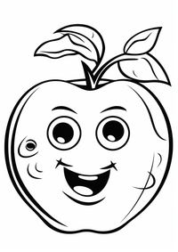 Adorable manzana es un dibujo de comida para colorear gratis, con contornos negros claros y detalles fáciles de imprimir para niños. Abre el archivo PNG, imprímelo en A4 y úsalo en casa, en el jardín de infancia o en la escuela.