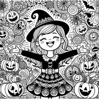 Amable Halloween bruja es un dibujo de Halloween para colorear gratis, con contornos negros claros y detalles fáciles de imprimir para niños. Abre el archivo PNG, imprímelo en A4 y úsalo en casa, en el jardín de infancia o en la escuela.