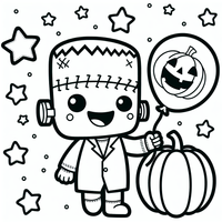 Halloween monstruo con globo calabaza es un dibujo de Halloween para colorear gratis, con contornos negros claros y detalles fáciles de imprimir para niños. Abre el archivo PNG, imprímelo en A4 y úsalo en casa, en el jardín de infancia o en la escuela.