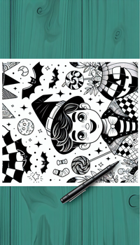 Halloween primer plano 40 es un dibujo de Halloween para colorear gratis, con contornos negros claros y detalles fáciles de imprimir para niños. Abre el archivo PNG, imprímelo en A4 y úsalo en casa, en el jardín de infancia o en la escuela.