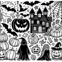 Halloween dibujo para colorear es un dibujo de Halloween para colorear gratis, con contornos negros claros y detalles fáciles de imprimir para niños. Abre el archivo PNG, imprímelo en A4 y úsalo en casa, en el jardín de infancia o en la escuela.