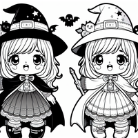 Adorable plantilla de bruja es un dibujo de Halloween para colorear gratis, con contornos negros claros y detalles fáciles de imprimir para niños. Abre el archivo PNG, imprímelo en A4 y úsalo en casa, en el jardín de infancia o en la escuela.