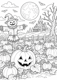 Pumpkin Patch के नीचे a Full चाँद — कलरिंग पेज एक मुफ्त A4 कलरिंग पेज है, जिसमें स्पष्ट काली रूपरेखाएँ और रंग भरने के लिए साफ़ क्षेत्र हैं। पंजीकरण आवश्यक नहीं।