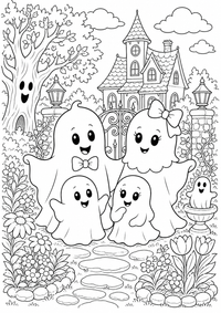 Friendly Ghost परिवार — कलरिंग पेज एक मुफ्त A4 कलरिंग पेज है, जिसमें स्पष्ट काली रूपरेखाएँ और रंग भरने के लिए साफ़ क्षेत्र हैं। पंजीकरण आवश्यक नहीं।