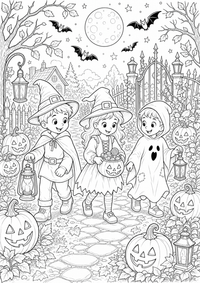Halloween Pumpkin Laternenweg — página para colorir é uma página gratuita para colorir e imprimir em A4, com contornos pretos nítidos e áreas claras para colorir. Sem cadastro.