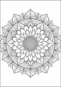 Girasoles mandala es un dibujo de mandala para colorear gratis, con contornos negros claros y detalles fáciles de imprimir para niños. Abre el archivo PNG, imprímelo en A4 y úsalo en casa, en el jardín de infancia o en la escuela.
