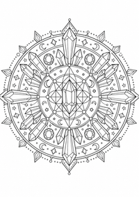 Cristal mandala es un dibujo de mandala para colorear gratis, con contornos negros claros y detalles fáciles de imprimir para niños. Abre el archivo PNG, imprímelo en A4 y úsalo en casa, en el jardín de infancia o en la escuela.
