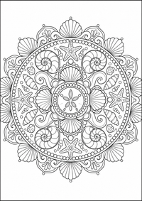 Concha mandala es un dibujo de mandala para colorear gratis, con contornos negros claros y detalles fáciles de imprimir para niños. Abre el archivo PNG, imprímelo en A4 y úsalo en casa, en el jardín de infancia o en la escuela.