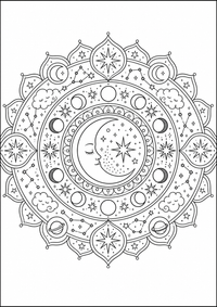 Luna mandala es un dibujo de mandala para colorear gratis, con contornos negros claros y detalles fáciles de imprimir para niños. Abre el archivo PNG, imprímelo en A4 y úsalo en casa, en el jardín de infancia o en la escuela.