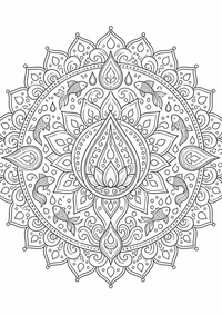 Gotas mandala es un dibujo de mandala para colorear gratis, con contornos negros claros y detalles fáciles de imprimir para niños. Abre el archivo PNG, imprímelo en A4 y úsalo en casa, en el jardín de infancia o en la escuela.