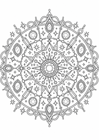 Brillante mandala es un dibujo de mandala para colorear gratis, con contornos negros claros y detalles fáciles de imprimir para niños. Abre el archivo PNG, imprímelo en A4 y úsalo en casa, en el jardín de infancia o en la escuela.