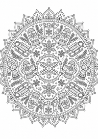 Invierno mandala es un dibujo de mandala para colorear gratis, con contornos negros claros y detalles fáciles de imprimir para niños. Abre el archivo PNG, imprímelo en A4 y úsalo en casa, en el jardín de infancia o en la escuela.