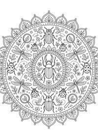 Escarabajo mandala es un dibujo de mandala para colorear gratis, con contornos negros claros y detalles fáciles de imprimir para niños. Abre el archivo PNG, imprímelo en A4 y úsalo en casa, en el jardín de infancia o en la escuela.