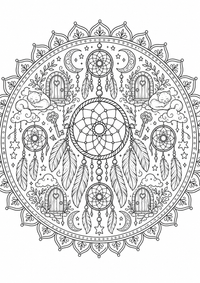 Sueño mandala es un dibujo de mandala para colorear gratis, con contornos negros claros y detalles fáciles de imprimir para niños. Abre el archivo PNG, imprímelo en A4 y úsalo en casa, en el jardín de infancia o en la escuela.