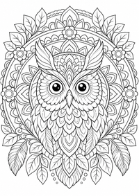 Owl मंडला — कलरिंग पेज एक मुफ्त A4 कलरिंग पेज है, जिसमें स्पष्ट काली रूपरेखाएँ और रंग भरने के लिए साफ़ क्षेत्र हैं। पंजीकरण आवश्यक नहीं।
